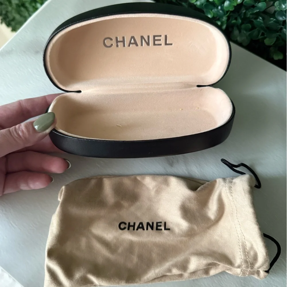 Chanel Black Sunglasses Case & Dustbag